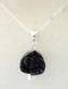 carved black onyx rose necklace