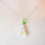 lampwork glass calla lily necklace