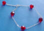 this sterling silver bracelet has Swarovski crystals - this is the bracelet that goes with our lariat necklace