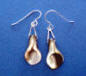natural mother of pearl calla lily earrings