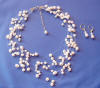 15-strand illusion pearl necklace and earrings