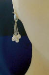 sterling silver chain dangles with freshwater pearls earrings
