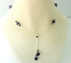 this maid of honor necklace has Swarovski(TM) purple velvet and jet black crystals