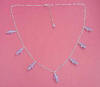 sterling silver and light sapphire crystal station necklace
