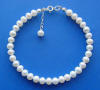 classic round pearl line bracelet