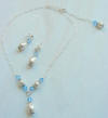 Bridesmaid crystal pearl jewelry set
