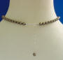 handcrafted Swarovski(TM) crystal pearl necklace with sterling silver necklace clasp and 2" extender
