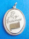 Vintage sterling silver to my bridesmaid engraveable pendant