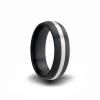 heavy stone rings (r) black zirconium with sterling silver inlay stripe wedding ring
