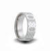 heavy stone rings engraved titanium wedding band ring