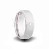 8mm wide satin cobalt chrome wedding band from heavy stone rings with single diamond