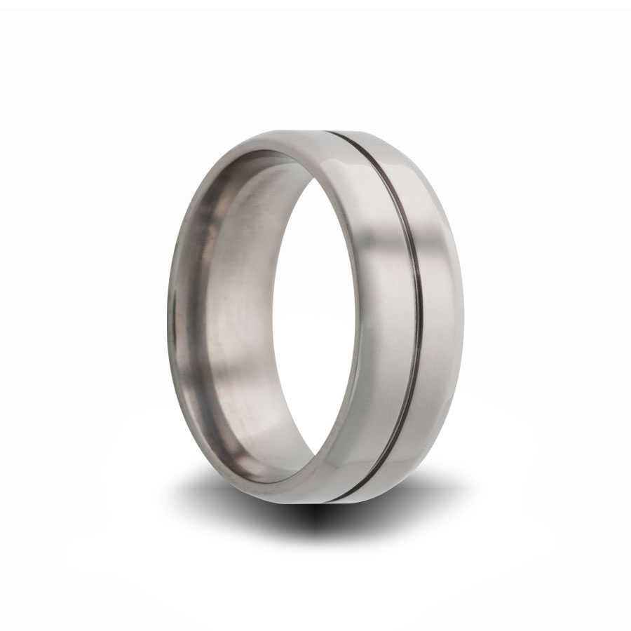 TI104 titanium 8mm wide wedding band ring TI171
