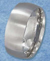 9mm wide brushed finish stainless steel wedding band