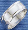 sterling silver 8mm wide wedding bands with flat edges