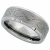 celtic dragon pattern tungsten carbide wedding ring