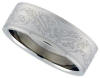 gecko tribal stainless steel 8mm wide wedding ring