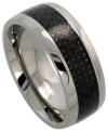 titanium with black carbon fiber center wedding ring