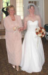 Linda bringing Kathleen down the aisle on her wedding day.