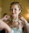 Dawn is wearing our 5-strand sterling silver freshwater pearl choker, bracelet and earrings on her wedding day