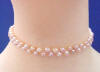 double-strand wovern pink pearl choker