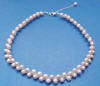 pink pearl double-strand choker