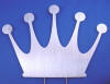 crown cake topper in solid brushed metal