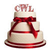 paisley acrylic monogram cake topper shown in translucent red acrylic color