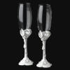 calla lily heart wedding champagne toasting flutes