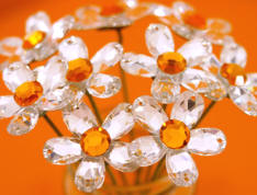 crystal flowers for your wedding cake