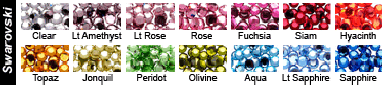 swarovski crystal color choices from vdc