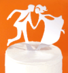 precious metals (tm) dancing bride and groom wedding cake topper by vdc