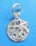 sterling silver sand dollar with starfish charm