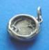 sterling silver 3-d bird's nest with no eggs inside charm