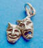 sterling silver comedy tragedy theater masks charm