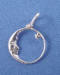 sterling silver crescent moon with star new orleans wedding cake pull charm