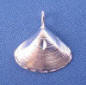sterling silver clam/oyster shell charm