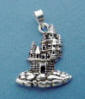 sterling silver castle charm