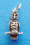 sterling silver 3-d owl charm