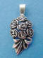 sterling silver flower bouquet with bow-tied ribbon charm