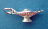 sterling silver 3-d magic genie lamp charm