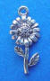 sterling silver sunflower charm