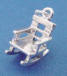 sterling silver rocking chair charm