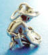 sterling silver 3-d gold miner panning gold charm