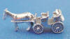 sterling silver horse and carriage charm