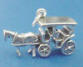 sterling silver horse and carriage charm