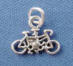 sterling silver small tandem bike charm