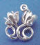 sterling silver tulips charm