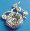 sterling silver bird's nest on a branch charm
