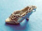 sterling silver 3-d old fashion lady's shoe charm