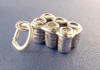 sterling silver 3-d six pack of beer charm
